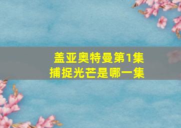 盖亚奥特曼第1集捕捉光芒是哪一集