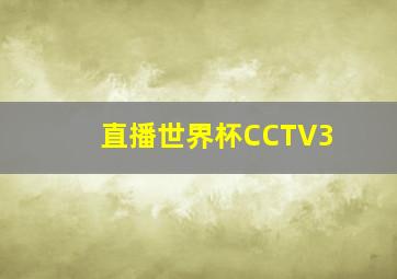 直播世界杯CCTV3