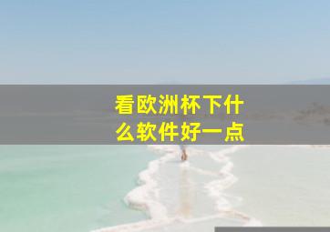 看欧洲杯下什么软件好一点