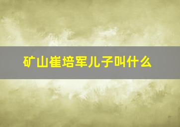 矿山崔培军儿子叫什么