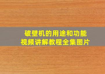 破壁机的用途和功能视频讲解教程全集图片