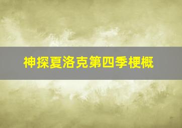 神探夏洛克第四季梗概