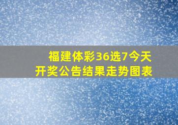 福建体彩36选7今天开奖公告结果走势图表