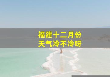 福建十二月份天气冷不冷呀