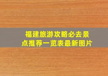 福建旅游攻略必去景点推荐一览表最新图片