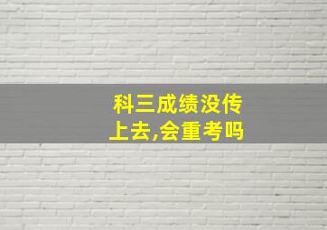 科三成绩没传上去,会重考吗