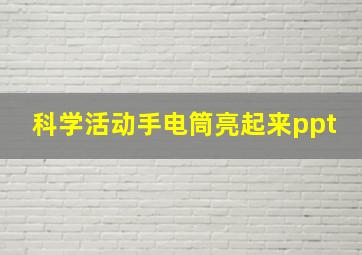 科学活动手电筒亮起来ppt