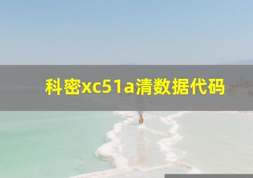 科密xc51a清数据代码