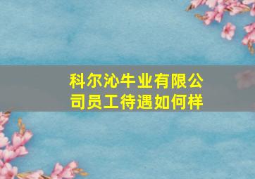 科尔沁牛业有限公司员工待遇如何样