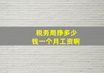 税务局挣多少钱一个月工资啊