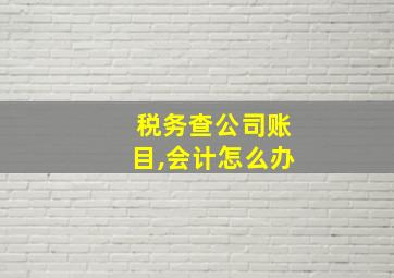 税务查公司账目,会计怎么办