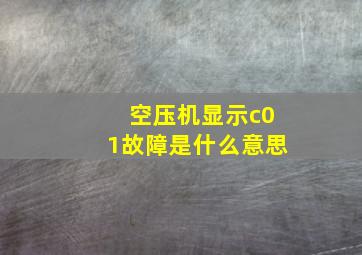 空压机显示c01故障是什么意思