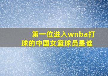 第一位进入wnba打球的中国女篮球员是谁