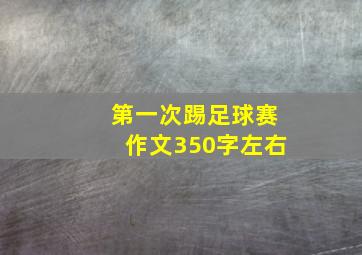 第一次踢足球赛作文350字左右