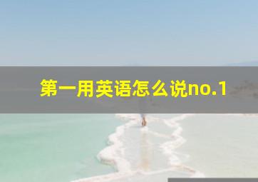 第一用英语怎么说no.1