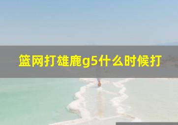 篮网打雄鹿g5什么时候打