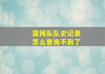 篮网队队史记录怎么查询不到了