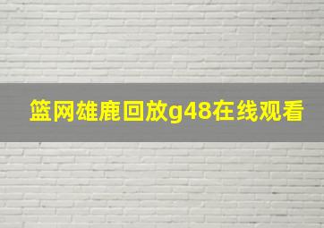 篮网雄鹿回放g48在线观看