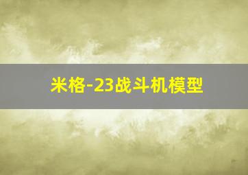 米格-23战斗机模型