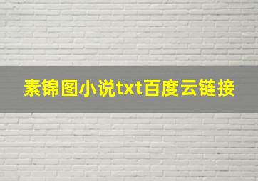 素锦图小说txt百度云链接