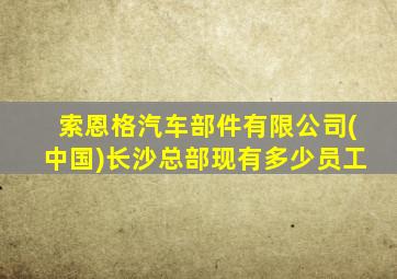 索恩格汽车部件有限公司(中国)长沙总部现有多少员工