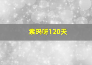 索玛呀120天