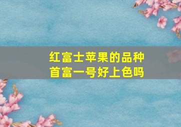 红富士苹果的品种首富一号好上色吗