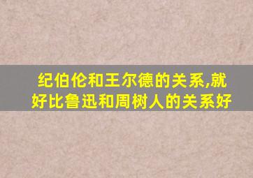 纪伯伦和王尔德的关系,就好比鲁迅和周树人的关系好