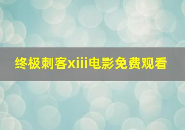 终极刺客xiii电影免费观看