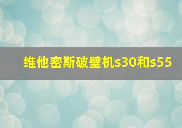 维他密斯破壁机s30和s55