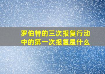 罗伯特的三次报复行动中的第一次报复是什么