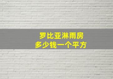 罗比亚淋雨房多少钱一个平方