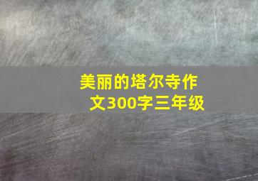 美丽的塔尔寺作文300字三年级