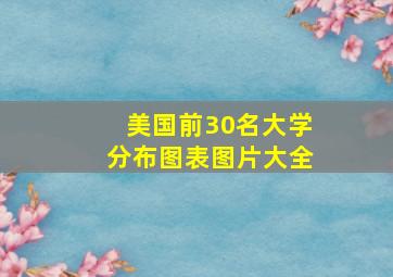 美国前30名大学分布图表图片大全