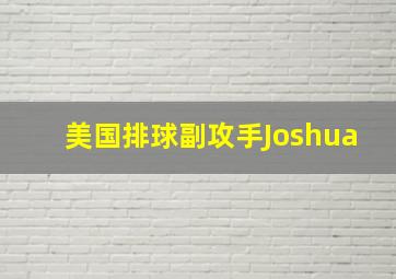 美国排球副攻手Joshua