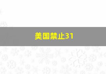 美国禁止31