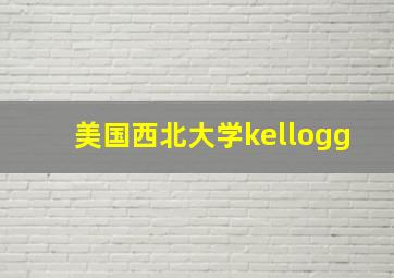 美国西北大学kellogg