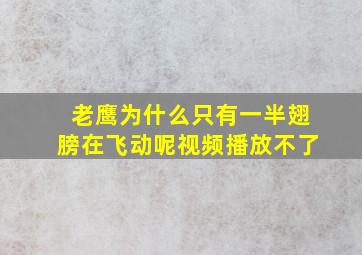 老鹰为什么只有一半翅膀在飞动呢视频播放不了