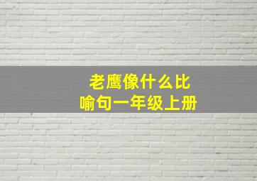 老鹰像什么比喻句一年级上册