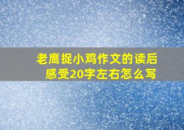 老鹰捉小鸡作文的读后感受20字左右怎么写