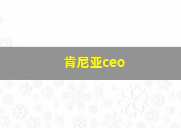 肯尼亚ceo