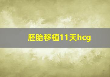 胚胎移植11天hcg