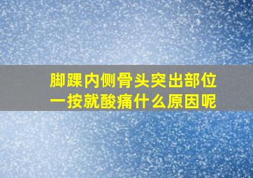 脚踝内侧骨头突出部位一按就酸痛什么原因呢