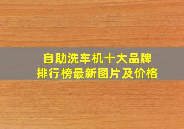 自助洗车机十大品牌排行榜最新图片及价格