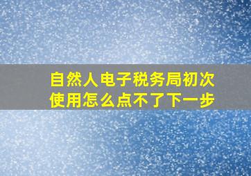 自然人电子税务局初次使用怎么点不了下一步