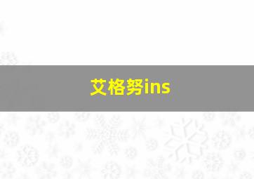 艾格努ins