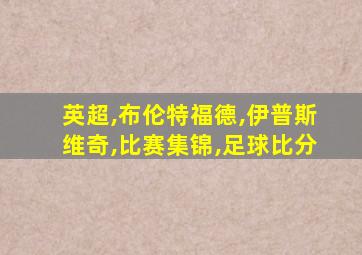 英超,布伦特福德,伊普斯维奇,比赛集锦,足球比分