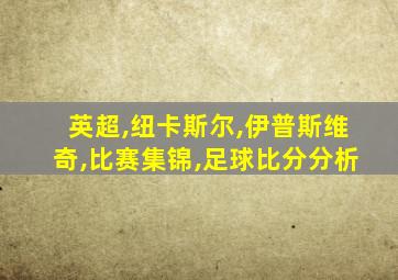 英超,纽卡斯尔,伊普斯维奇,比赛集锦,足球比分分析