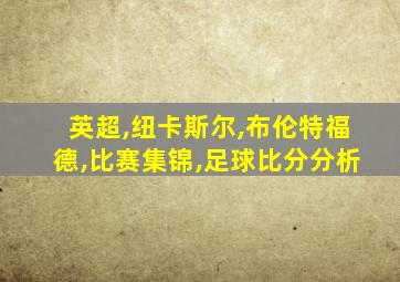 英超,纽卡斯尔,布伦特福德,比赛集锦,足球比分分析