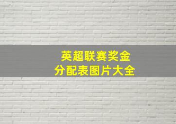 英超联赛奖金分配表图片大全